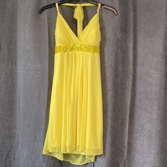 Sequin, beaded halter neck tie Dress - Picture 1 of 7